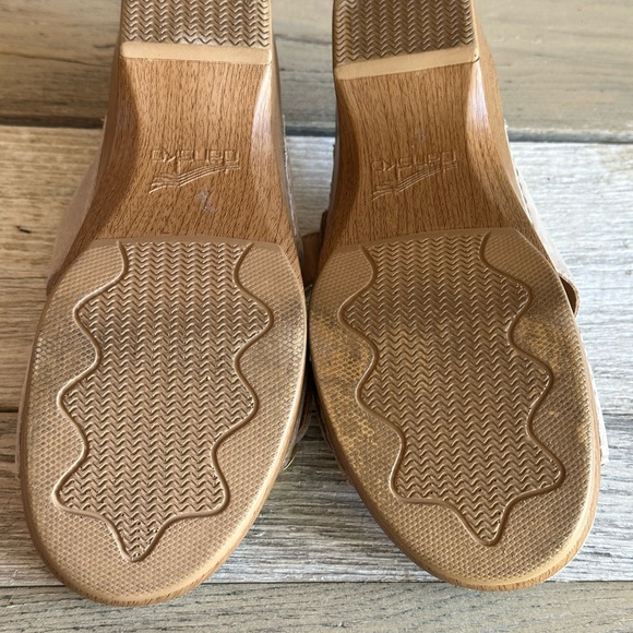 Dansko Sand Dollar Sophie Sandals Mules Comfort Platform Sz 37 - Picture 6 of 9